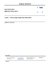 NBN ISO 8562:2023
