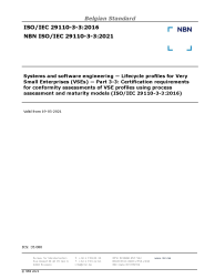 NBN ISO/IEC 29110-3-3:2021