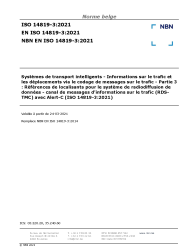 NBN EN ISO 14819-3:2021