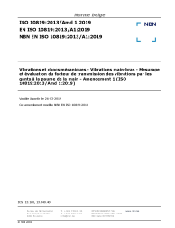 NBN EN ISO 10819:2013/A1:2019