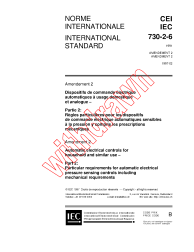 IEC 60730-2-6:1991/AMD2:1997