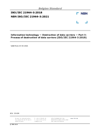 NBN ISO/IEC 21964-3:2021