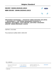 NBN ISO/IEC 10646:2020/A1:2023