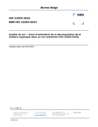 NBN ISO 23265:2023