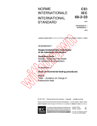 IEC 60068-2-33:1971/AMD1:1978
