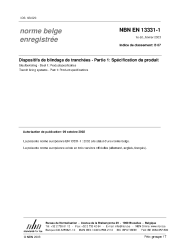 NBN EN 13331-1:2003