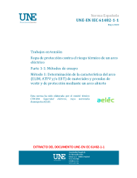 UNE-EN IEC 61482-1-1:2020