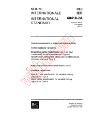 IEC 60418-2A:1980