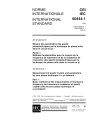 IEC 60444-1:1986/AMD1:1999