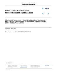 NBN ISO/IEC 23091-3:2018/A1:2023