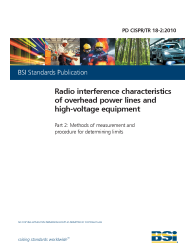 PD CISPR/TR 18-2:2010