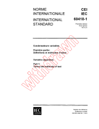 IEC 60418-1:1974