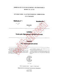 IEC 60598-1:1979/AMD1:1982