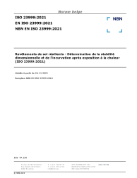 NBN EN ISO 23999:2021