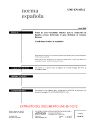 UNE-EN 10312:2003 (R2014)