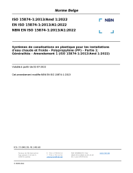 NBN EN ISO 15874-1:2013/A1:2022