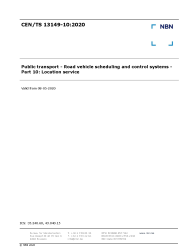 CEN/TS 13149-10:2020
