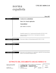 UNE-IEC 60300-3-10:2007 (R2013)