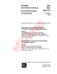 IEC 60641-3-1:1992