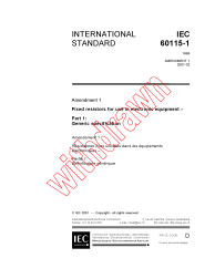 IEC 60115-1:1999/AMD1:2001