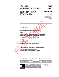 IEC 60034-7:1992/AMD1:2000