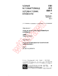 IEC 60884-1:1994/AMD1:1994