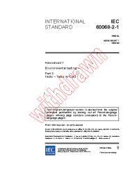 IEC 60068-2-1:1990/AMD1:1993