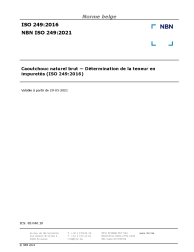 NBN ISO 249:2021