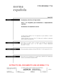 UNE-HD 60364-7-714:2013