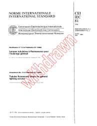 IEC 60081:1984/AMD2:1988