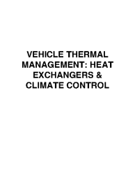 Vehicle Thermal Management