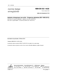 NBN EN ISO 14630:2013