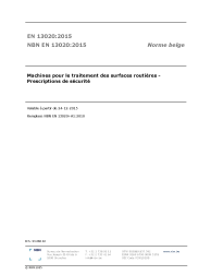 NBN EN 13020:2015