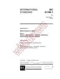 IEC 61196-1:1995/AMD1:1999