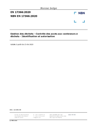 NBN EN 17366:2020