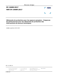 NBN EN 16689:2017