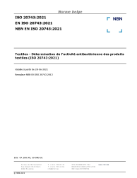 NBN EN ISO 20743:2021