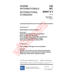 IEC 60947-5-3:1999/AMD1:2005