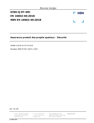 NBN EN 16602-40:2018
