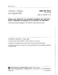 NBN EN 932-2:1999