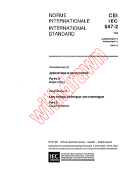 IEC 60947-2:1989/AMD2:1993