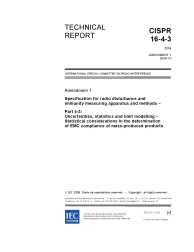 CISPR TR 16-4-3:2004/AMD1:2006