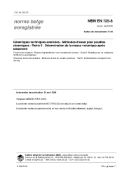 NBN EN 725-8:2006