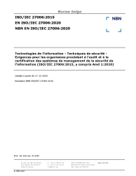 NBN EN ISO/IEC 27006:2020