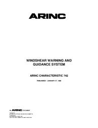 ARINC Characteristic 742:1988
