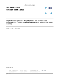 NBN ISO 5834-1:2021