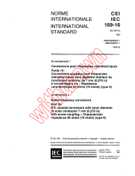 IEC 60169-16:1982/AMD1:1996