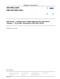 NBN ISO 9981:2021