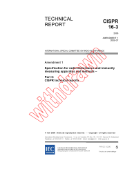 CISPR TR 16-3:2003/AMD1:2005