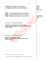 IEC 60092-352:1979/AMD1:1987